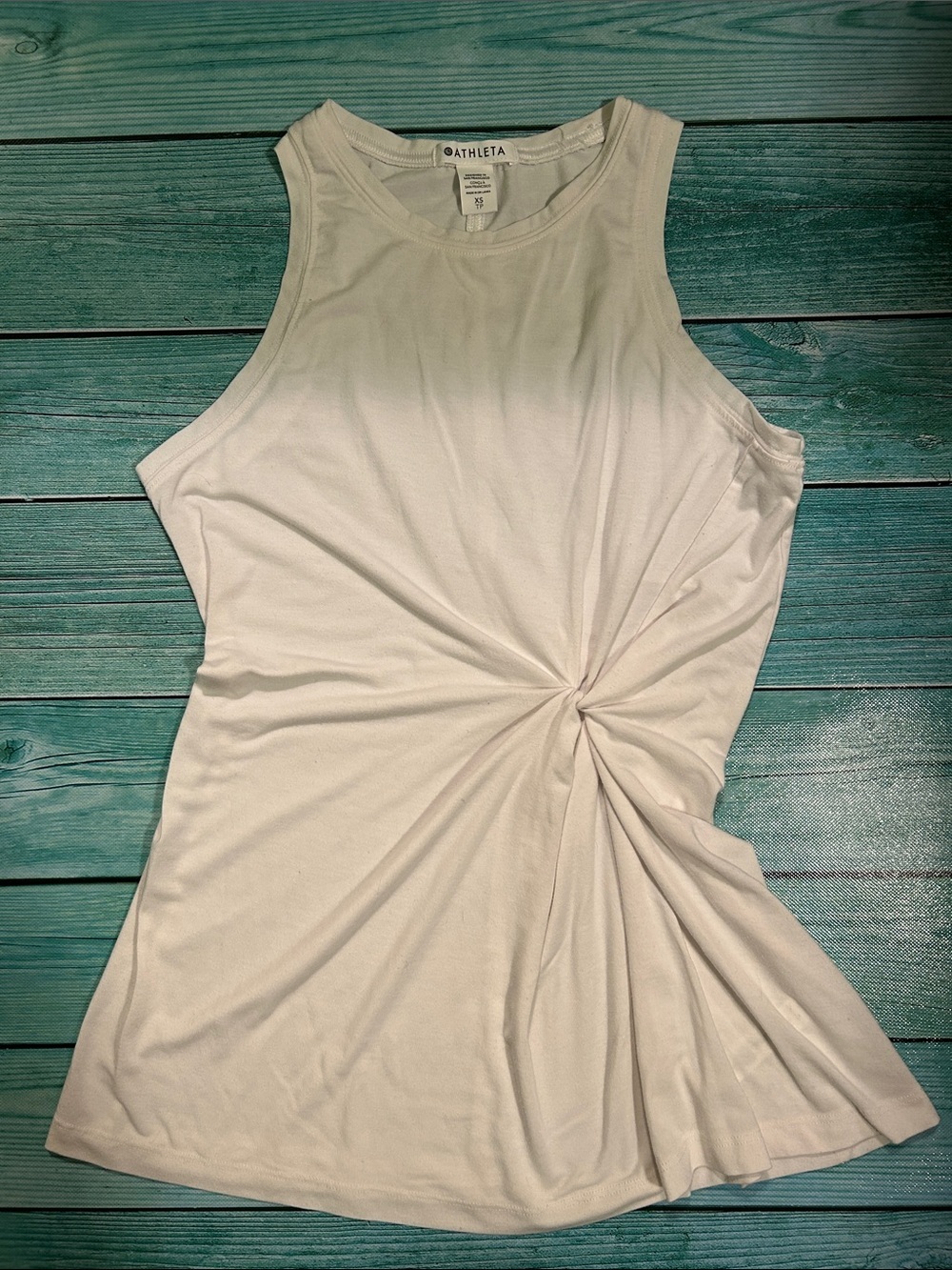 Athleta White Side-Twist Tank